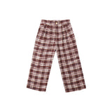 Rylee + Cru Brooklyn Trouser Burgundy Plaid