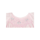 Petit Ami Preemie Bubble with Novelty Smocking Pink