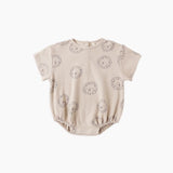 Quincy Mae Relaxed Short Sleeve Bubble Romper Lion