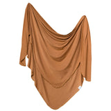 Copper Pearl Camel Knit Blanket