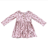 Babysprouts Long Sleeve Henley Dress Candy Cane