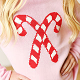 Swoon Baby 2595 Candy Cane Sweater Pink