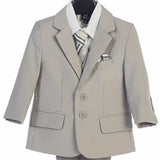 Lito Boys 5 Piece Suit Light Gray