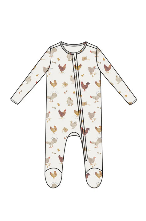 Angel Dear Collector Chickens 2 Way Zipper Footie