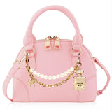 Carrying Kind Charlotte + Coco Pearl Chain Pink Handbag