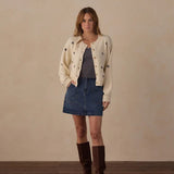 Rylee + Cru Women's Cheyenne Cardigan Midnight Daisies