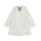 Mayoral Structured Knit Coat Natural