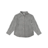 Rylee + Cru Collared Long Sleeve Shirt Black Gingham