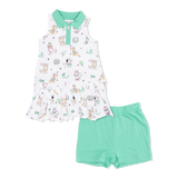 Angel Dear Country Club Dogs Polo Tennis Dress with Cartwheel Shorts