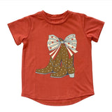 Babysprouts Girls Short Sleeve Tee Cowgirl Boots