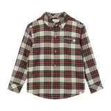 Me & Henry Atwood Woven Shirt Cream/Green Plaid