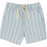 Me & Henry Crew Woven Shorts Pale Chambray Stripe