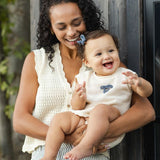 Rylee + Cru Scallop Knit Baby Set Natural