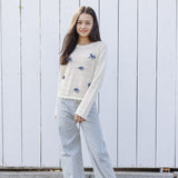 Rylee + Cru Teen Crochet Knit Pullover Bows