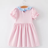Rylee Faith Bunny Friends Pink Stripe Swing Dress