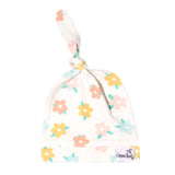 Copper Pearl Daisy Top Knot Hat 0-4m