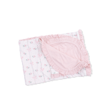 Angel Dear Dainty Buds and Bows Ruffle Blanket 35X26
