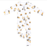 Copper Pearl Bamboo Convertible Zip Up Footie Dozer