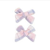 Angel Dear Dusty Plaid 2 Pack Bow Clips