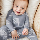 Gunamuna Convertible Romper Footie Falling Leaves