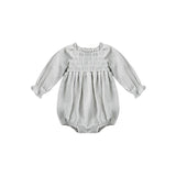 Quincy Mae Eden Romper Blue Gingham