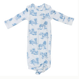 Angel Dear Farm Toile Blue Knotted Gown