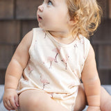 Rylee + Cru Bubble Onesie Flamingo