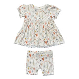 Babysprouts Girl's Babydoll Set Floral Chickens