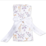 Angel Dear Floral Deer Swaddle Blanket 45x45