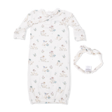 Angel Dear Flower Ducklings Kimono Gown & Knot Headband Set