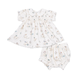 Angel Dear Flower Ducklings Smocked Dress Set