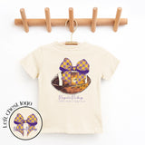 Magnolia Mudbugs Purple & Gold Gingham Bow Football Tee