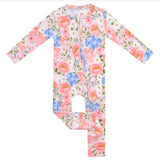 Copper Pearl Bamboo Convertible Zip Up Footie Penelope