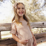 Rylee + Cru Francie Blouse Fawn Gingham