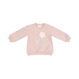 Angel Dear Daisy Pop French Terry Oversize Applique Sweatshirt Set