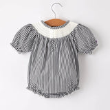 Rylee Faith  Halloween Trick Or Treat Smocked Girls Romper