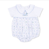 Angel Dear Golf Trellis Blue Classic Box Pleat Bubble