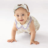 Mabel & Honey Graceful Garden Romper Purple