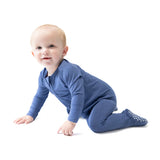 Angel Dear Gray Blue 2 Way Zipper Footie