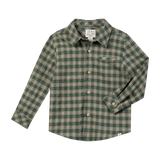 Me & Henry Atwood Woven Shirt Green/Yellow Washed Plaid