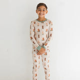 In My Jammers Green Pup Friends Two Piece Set