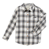 Me & Henry Atwood Woven Shirt Grey/White/Beige Plaid