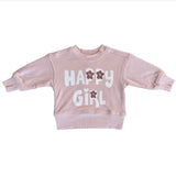 Babysprouts Boxy Sweatshirt and Flare Pants Set Happy Girl