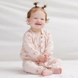 Quincy Mae Henley Bubble Jumpsuit Swans