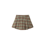 Rylee + Cru Teen Pleated Skirt Holiday Plaid