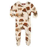 Milkbarn Organic Zipper Footed Romper Homestead