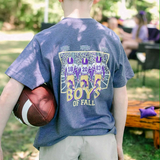 Magnolia Mudbugs Boys of Fall Purple & Gold Football Tee