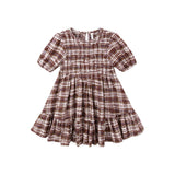 Rylee + Cru India Dress Burgundy Plaid