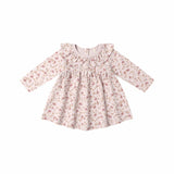 Quincy Mae Ruffle Collar Jersey Dress Garden