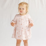 Quincy Mae Tiered Jersey Dress Swans
